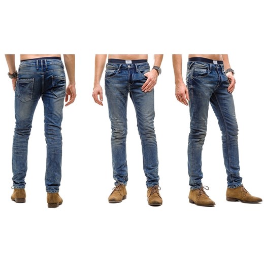 Spodnie męskie jeansy DENIM REPUBLIC 3959  (7262) niebieskie denley-pl niebieski denim