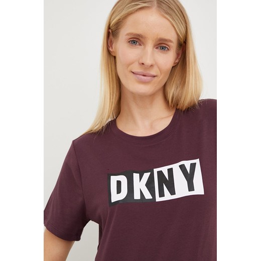 Dkny t-shirt damski kolor fioletowy DP2T5894 ze sklepu ANSWEAR.com w kategorii Bluzki damskie - zdjęcie 146027865