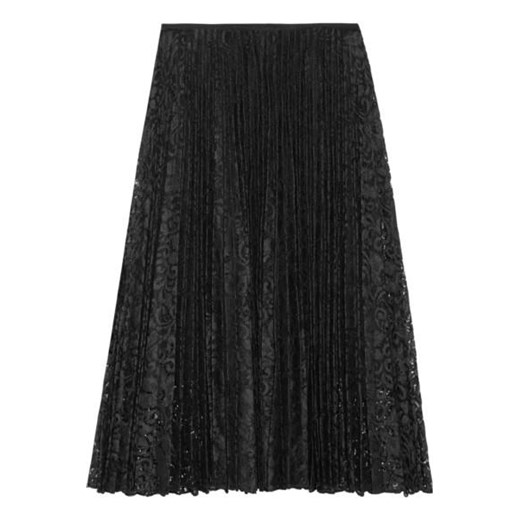 Zeyn plissé-lace midi skirt net-a-porter czarny midi