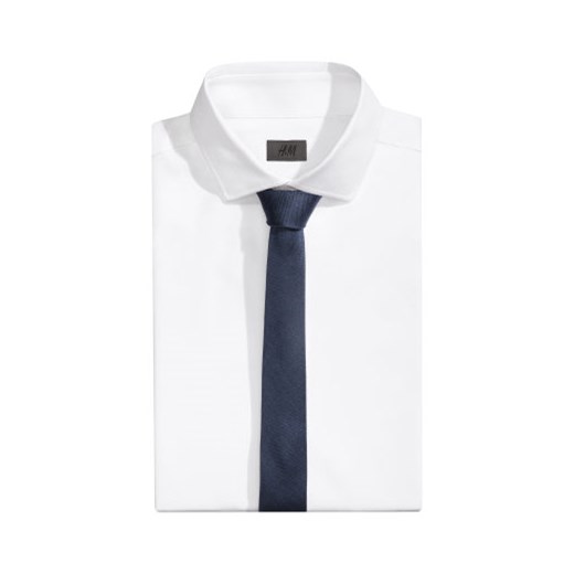  Jedwabny krawat  h-m bialy bez wzorów/nadruków