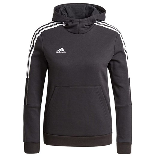 Bluza adidas Tiro 21 Sweat Hoodie GM7326 - czarna ze sklepu streetstyle24.pl w kategorii Bluzy dziewczęce - zdjęcie 146080326