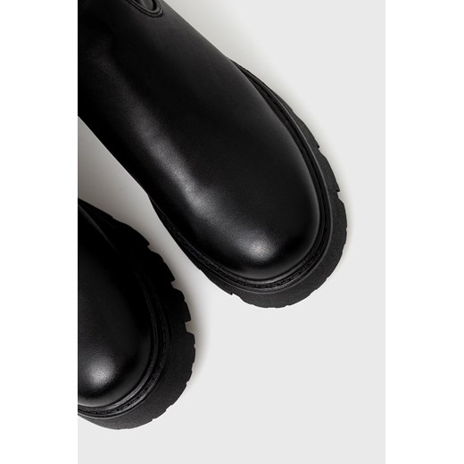 Answear Lab kozaki damskie kolor czarny na platformie lekko ocieplone Answear Lab 40 ANSWEAR.com