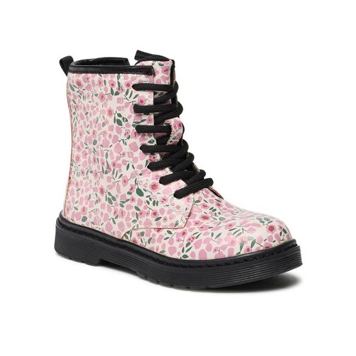 Buty zimowe dziecięce Nelli Blu kozaki różowe wiązane