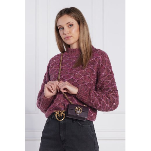 Pinko Skórzana listonoszka/portfel LOVE MICRO SIMPLY Pinko Uniwersalny Gomez Fashion Store
