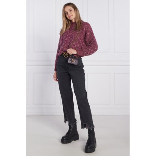 Pinko Skórzana listonoszka/portfel LOVE MICRO SIMPLY Pinko Uniwersalny Gomez Fashion Store