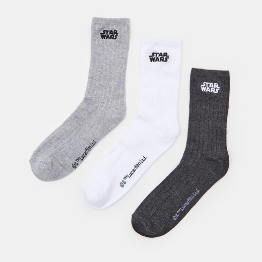 Sinsay - Skarpetki Star Wars 3 pack - Jasny szary Sinsay 39-42 Sinsay