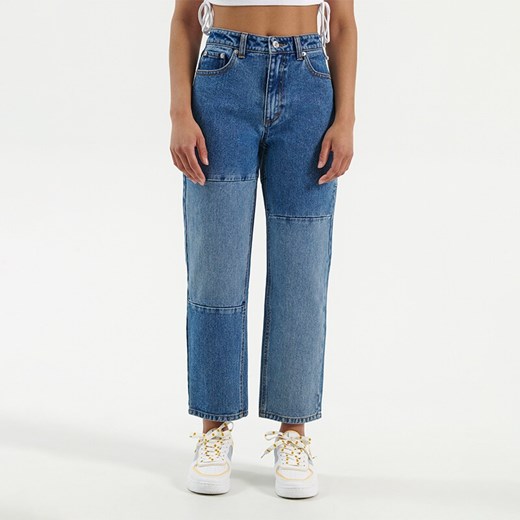 Jeansy mom fit patchwork - Niebieski House 44 okazyjna cena House