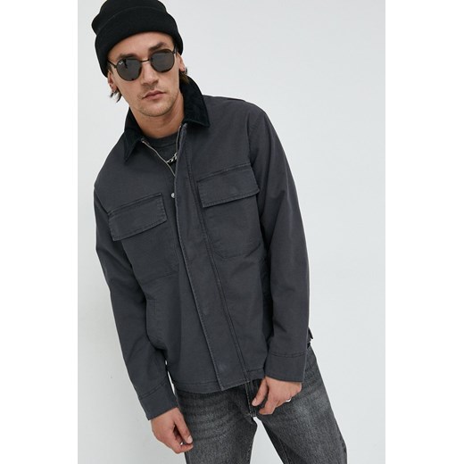 Abercrombie & Fitch kurtka męska kolor szary przejściowa oversize Abercrombie & Fitch S ANSWEAR.com