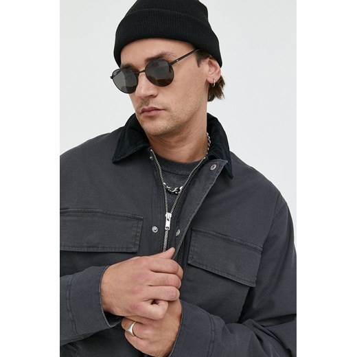 Abercrombie & Fitch kurtka męska kolor szary przejściowa oversize Abercrombie & Fitch L ANSWEAR.com