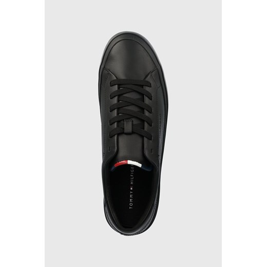 Tommy Hilfiger sneakersy skórzane kolor czarny Tommy Hilfiger 43 ANSWEAR.com