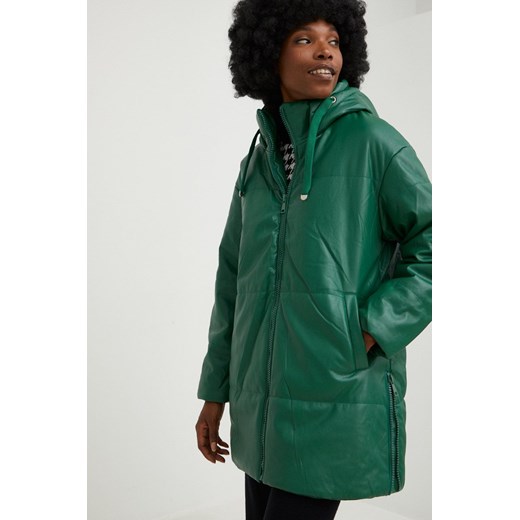 Answear Lab kurtka damska kolor zielony zimowa oversize Answear Lab L ANSWEAR.com