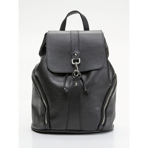 Skórzany plecak "Lauren" w kolorze czarnym - 26,5 x 32 x 13 cm Victor & Hugo Paris onesize wyprzedaż Limango Polska