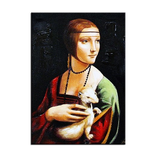 Obraz olejny Leonardo Da Vinci  Lady with an Ermine ze sklepu ANSWEAR.com w kategorii Obrazy - zdjęcie 146180699