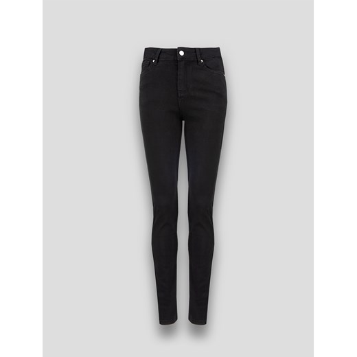 Czarne bawełniane spodnie z wysokim stanem ze sklepu Molton w kategorii Spodnie damskie - zdjęcie 146189017