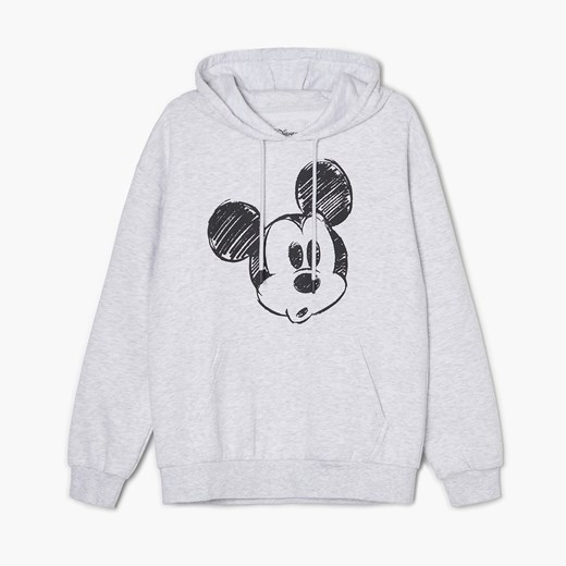 Cropp - Bluza z kapturem Mickey Mouse - Jasny szary Cropp M Cropp
