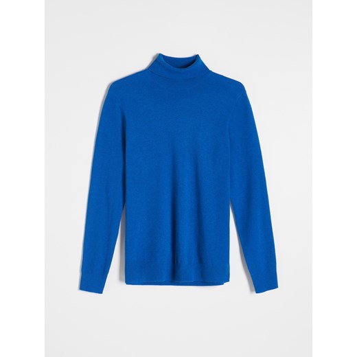 Reserved - PREMIUM Golf z wełny merino - Niebieski Reserved XL Reserved