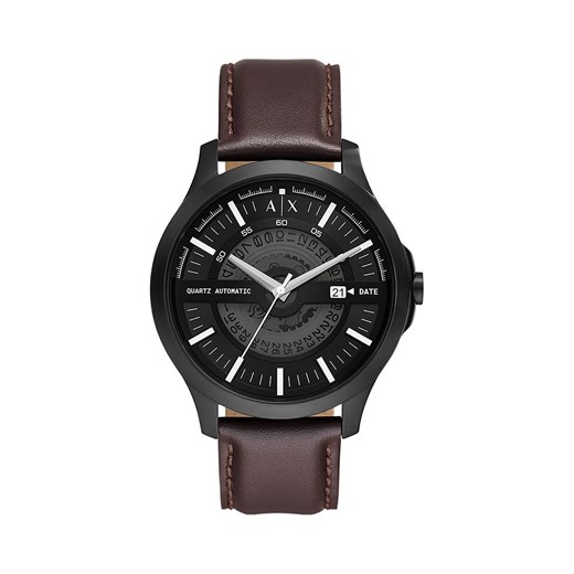 Armani Exchange zegarek męski kolor czarny ze sklepu ANSWEAR.com w kategorii Zegarki - zdjęcie 146254677