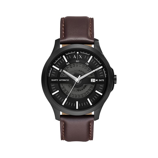 Armani Exchange zegarek męski kolor czarny ze sklepu ANSWEAR.com w kategorii Zegarki - zdjęcie 146254677
