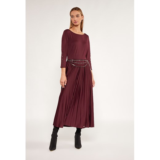Plisowana sukienka maxi MONNARI