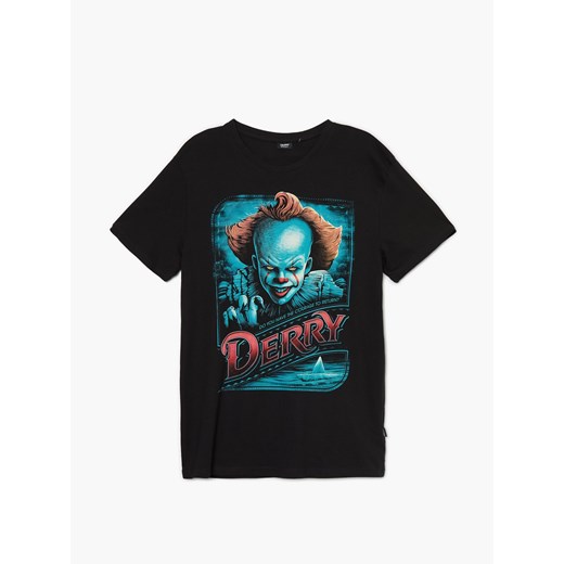 Cropp - Czarny T-shirt z Pennywise'm - Czarny Cropp L Cropp