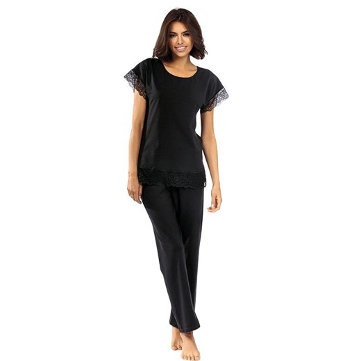 Damska piżama Avery czarna z koronką Excellent Beauty XL promocja ELEGANTO.pl