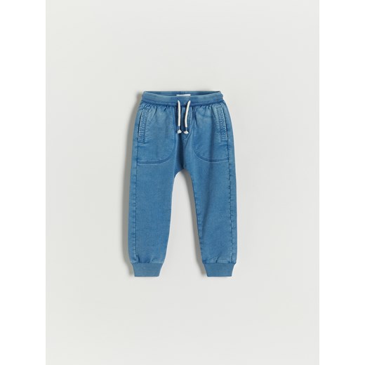 Reserved - Bawełniane spodnie z kieszeniami - Niebieski Reserved 110 (4-5 lat) Reserved
