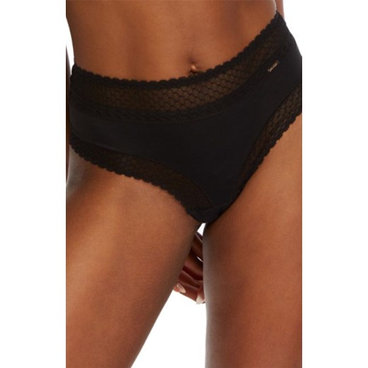 P-923/5 figi damskie z koronką i wysokim stanem, Kolor czarny, Rozmiar XS, Kinga ze sklepu Intymna w kategorii Majtki damskie - zdjęcie 146329608