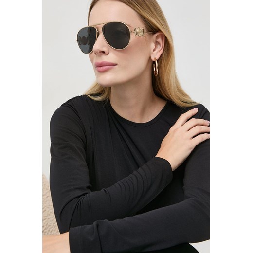 Versace okulary przeciwsłoneczne kolor szary Versace 65 ANSWEAR.com