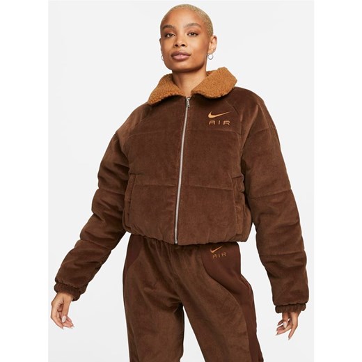 Damska kurtka zimowa ze sztruksu Nike Air Therma-FIT - Brązowy Nike L Nike poland