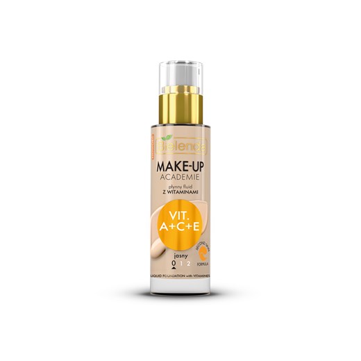 MAKE-UP ACADEMIE - Płynny fluid z witaminami A + C + E - odcień jasny 0  30ml Make-up Academie wyprzedaż Bielenda