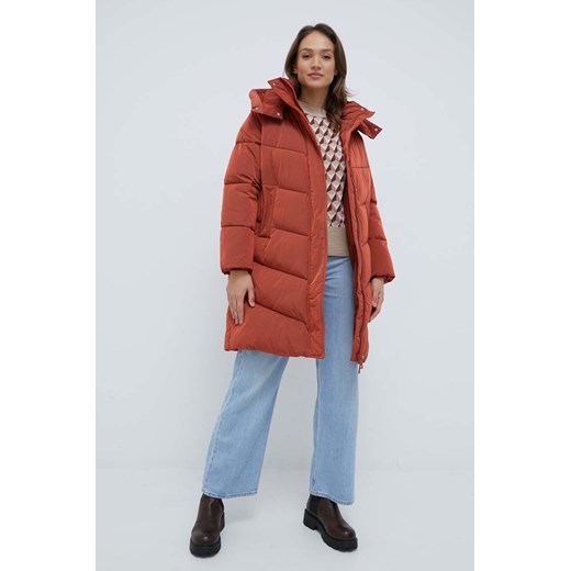 Calvin Klein kurtka damska kolor pomarańczowy zimowa oversize Calvin Klein M ANSWEAR.com
