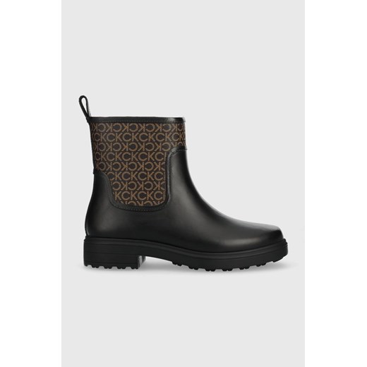 Calvin Klein kalosze Rain Boot damskie kolor czarny ze sklepu ANSWEAR.com w kategorii Kalosze damskie - zdjęcie 146407706