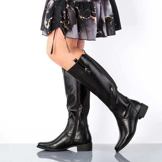 Czarne kozaki damskie JEZZI MAM57-72 Jezzi 37 suzana.pl promocyjna cena