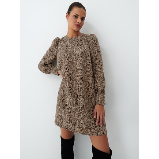 Mohito - Sukienka mini w zwierzęcy print - Beżowy Mohito 34 Mohito