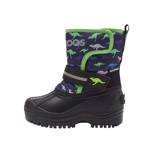 Kozaki zimowe "Shell" w kolorze czarno-granatowo-zielonym Kangaroos 26 wyprzedaż Limango Polska