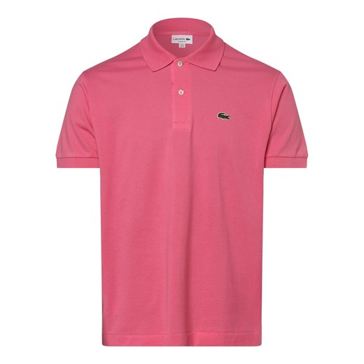 Lacoste Męska koszulka polo Mężczyźni Bawełna wyrazisty róż jednolity Lacoste 5 vangraaf