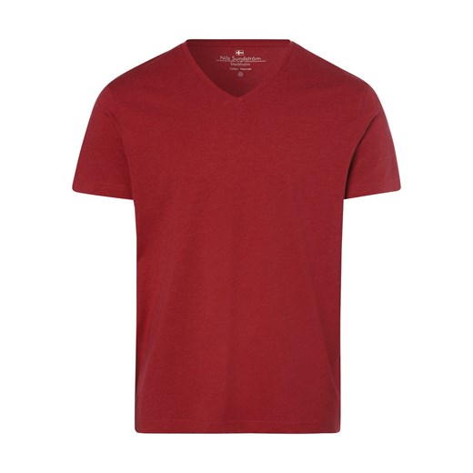 Nils Sundström T-shirt męski Mężczyźni Dżersej czerwony marmurkowy ze sklepu vangraaf w kategorii T-shirty męskie - zdjęcie 146514995