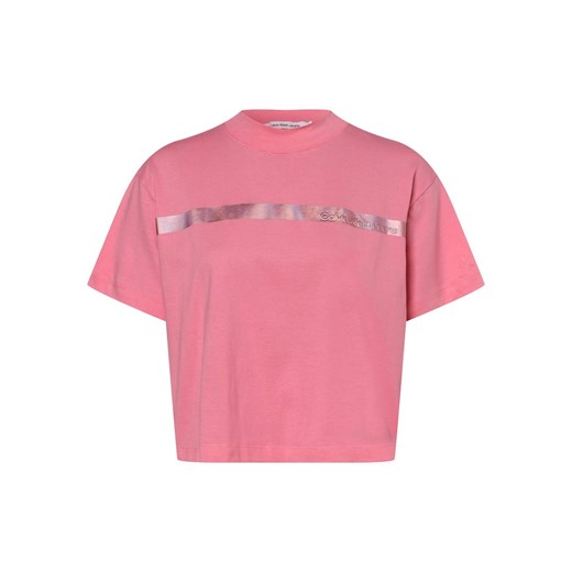 Calvin Klein Jeans - T-shirt damski, wyrazisty róż|różowy XS vangraaf promocja