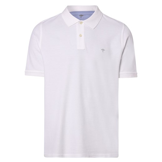 Fynch-Hatton Męska koszulka polo Mężczyźni Bawełna biały jednolity ze sklepu vangraaf w kategorii T-shirty męskie - zdjęcie 146517278