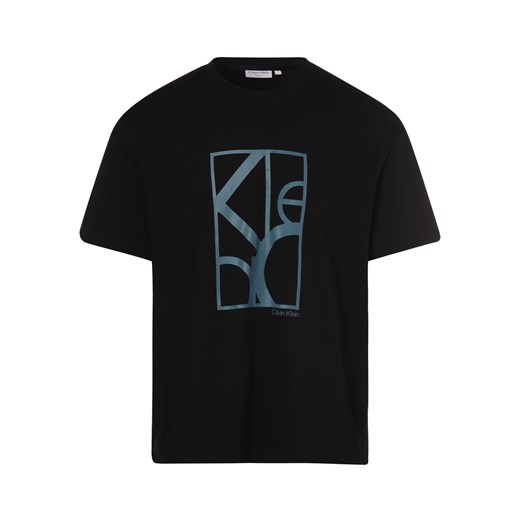 Calvin Klein T-shirt męski Mężczyźni Bawełna czarny nadruk Calvin Klein S vangraaf