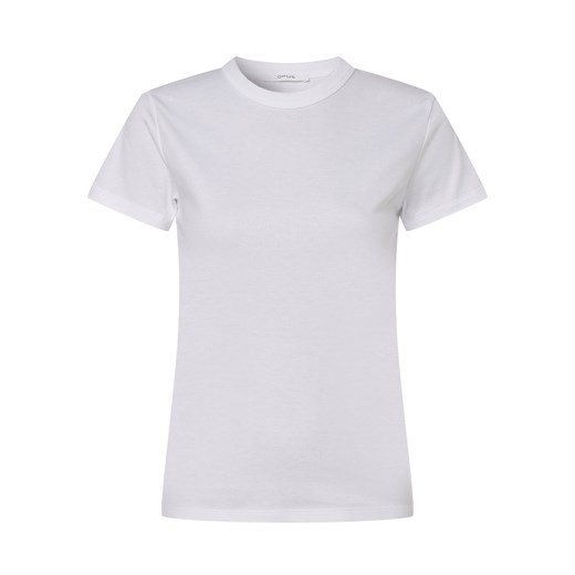 Opus T-shirt damski Kobiety Bawełna biały jednolity ze sklepu vangraaf w kategorii Bluzki damskie - zdjęcie 146519405