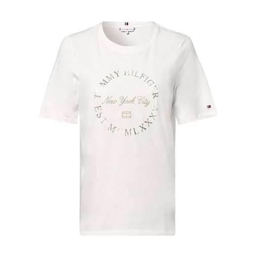 Tommy Hilfiger T-shirt damski Kobiety Dżersej écru nadruk ze sklepu vangraaf w kategorii Bluzki damskie - zdjęcie 146521437