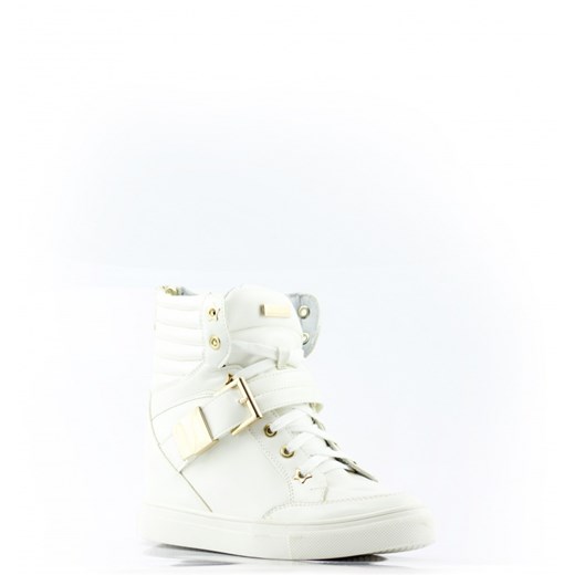 Sneakersy White Leather born2be-pl bialy ekologiczne