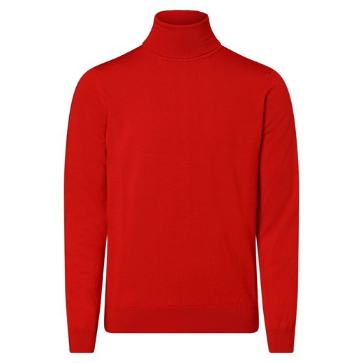 HUGO Sweter męski Mężczyźni Wełna czerwony jednolity XL vangraaf