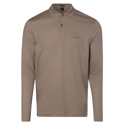 BOSS Green Męska koszulka polo Mężczyźni Bawełna trzcinowy jednolity ze sklepu vangraaf w kategorii T-shirty męskie - zdjęcie 146522487