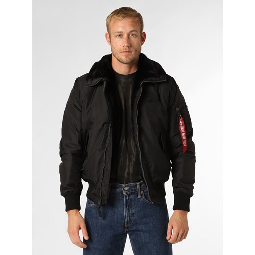 Alpha Industries Kurtka męska Mężczyźni Sztuczne włókno czarny jednolity ze sklepu vangraaf w kategorii Kurtki męskie - zdjęcie 146523919