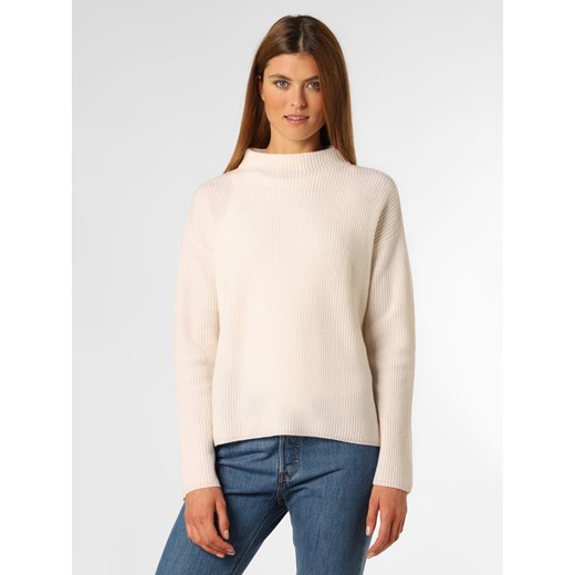 Marie Lund - Damski sweter z wełny merino, biały Marie Lund S vangraaf