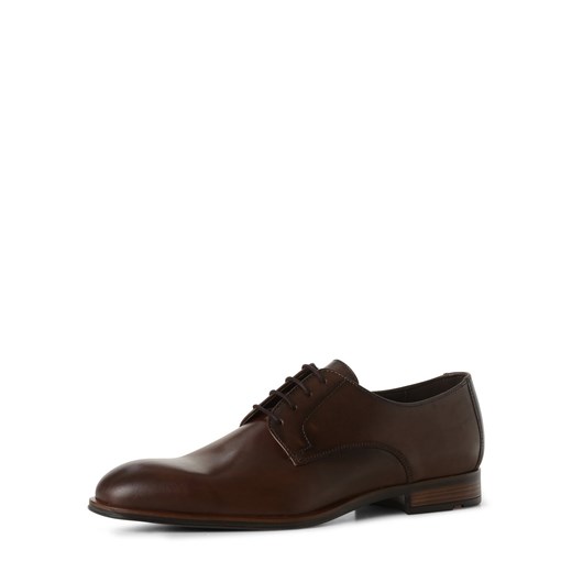 Lloyd Męskie buty sznurowane ze skóry Mężczyźni skóra czekoladowy jednolity ze sklepu vangraaf w kategorii Buty eleganckie męskie - zdjęcie 146524559