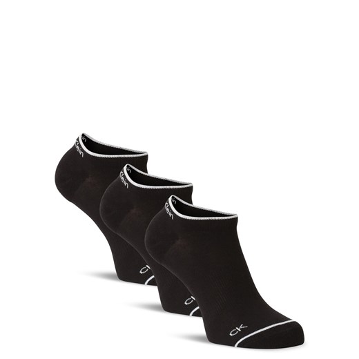 Calvin Klein Damskie skarpety do obuwia sportowego pakowane po 3 szt. Kobiety Bawełna czarny jednolity ze sklepu vangraaf w kategorii Skarpetki damskie - zdjęcie 146524707