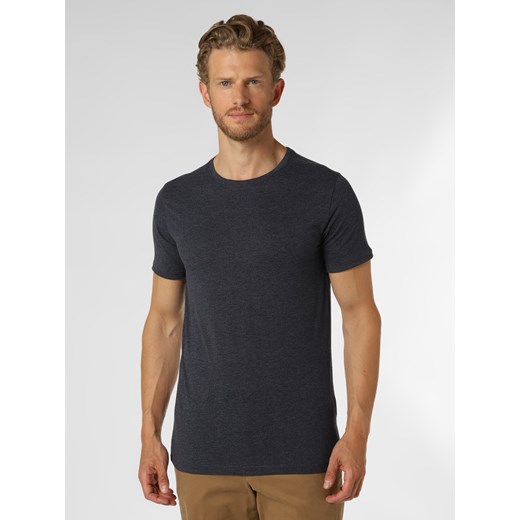 Nils Sundström T-shirt męski Mężczyźni Dżersej granatowy marmurkowy ze sklepu vangraaf w kategorii T-shirty męskie - zdjęcie 146525425